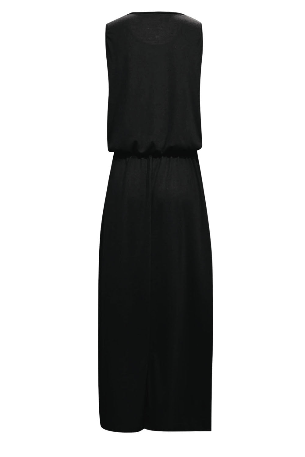 Elegante Mouwloze Tuniek Maxi Jurk met Split