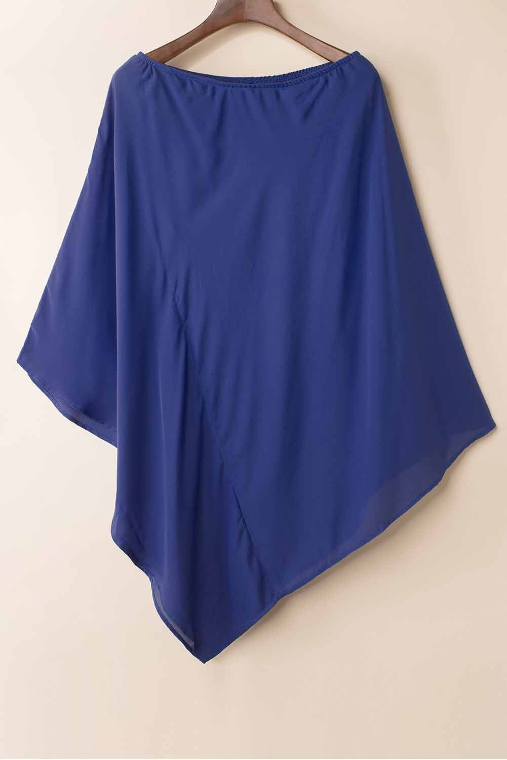 Elegante One Shoulder Batwing Mini Jurk