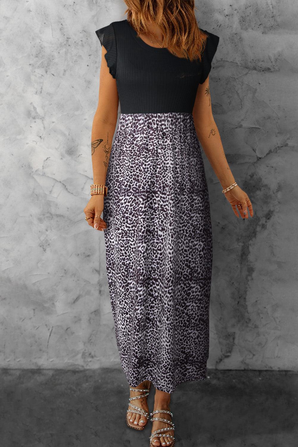 Panterprint Maxi Jurk met Zakken - Maxi Dresses - Jurkjes.co