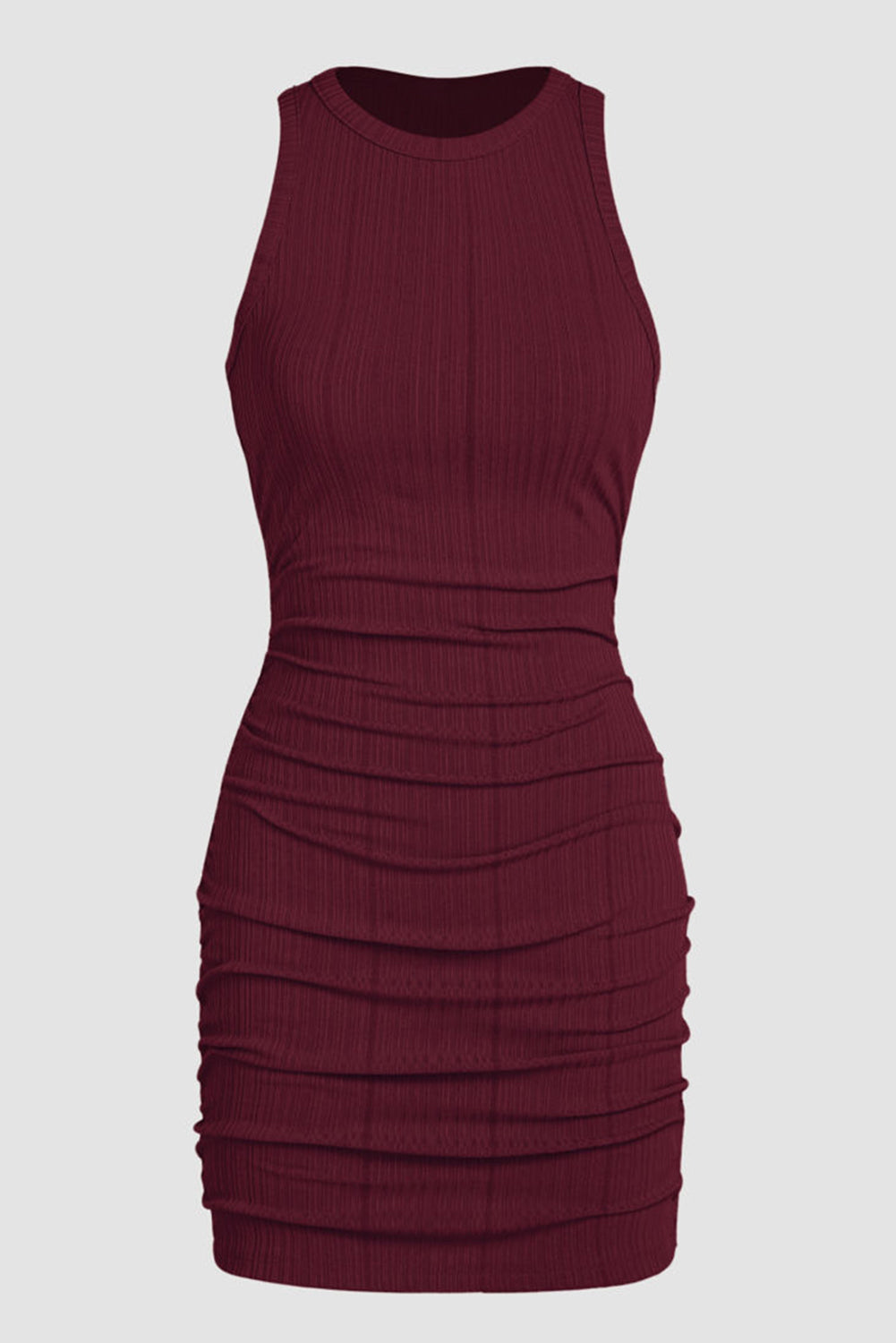 Gedrapeerde Mouwloze Bodycon Jurk