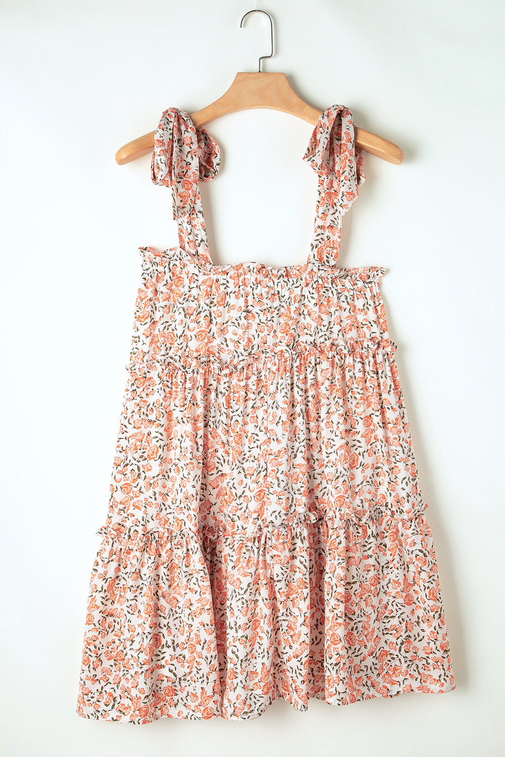 Rozen Bloemenprint Babydoll Mini Jurk