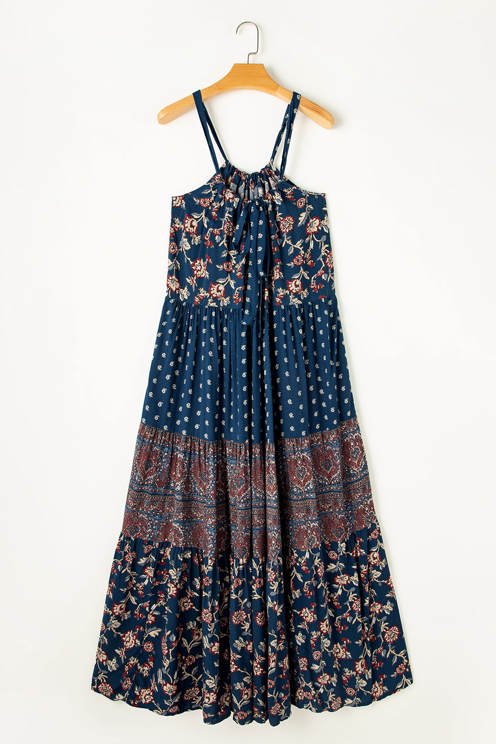 Boho Bloemenprint Mouwloze Maxi Jurk