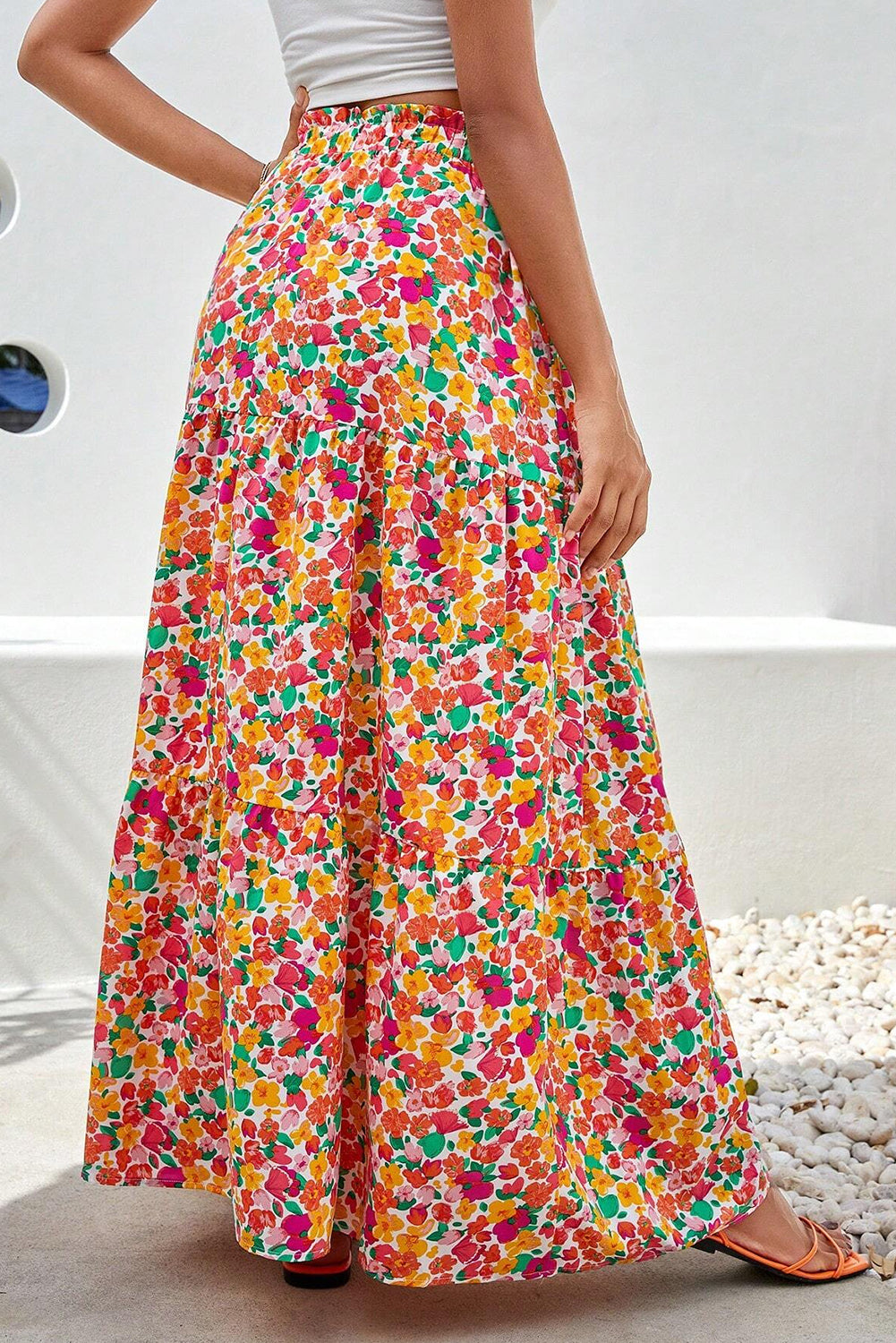 Boho Lange Rok met Bloemenprint