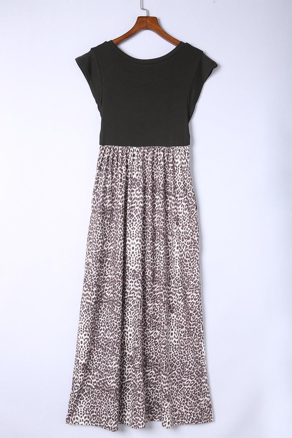 Panterprint Maxi Jurk met Zakken - Maxi Dresses - Jurkjes.co