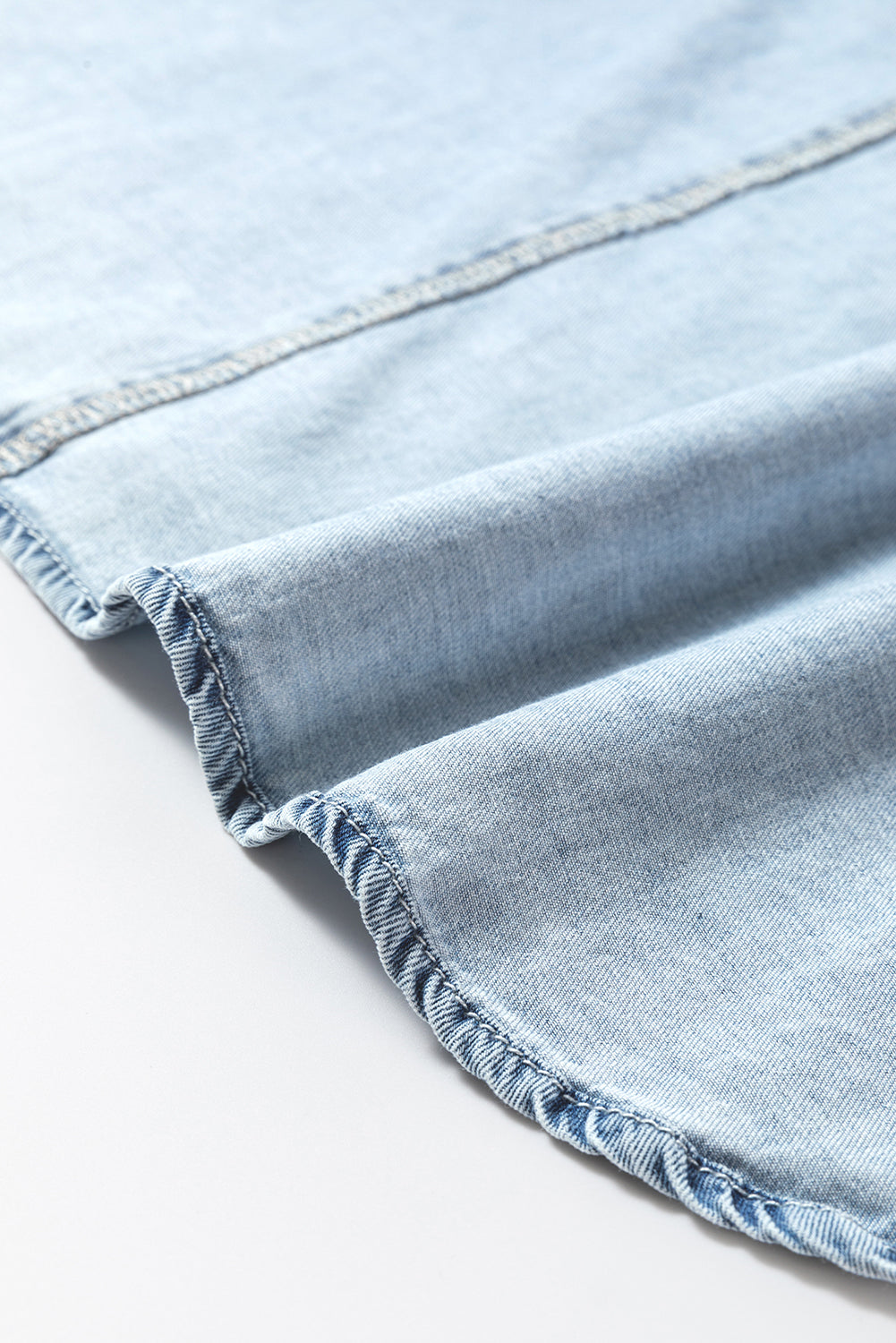 Stijlvolle Mouwloze Chambray Jurk