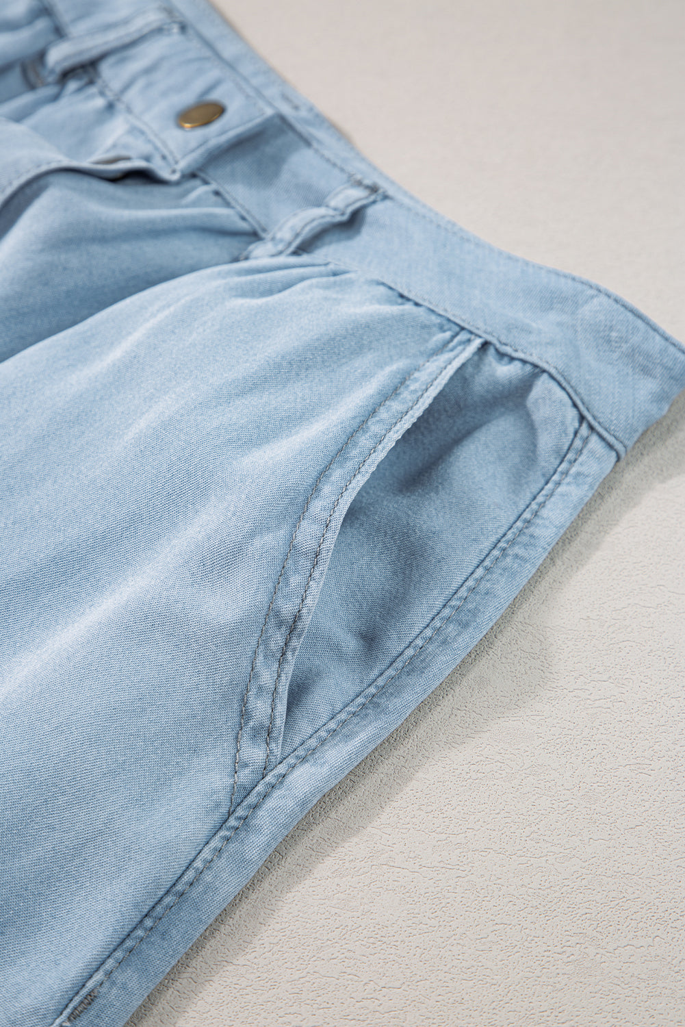 Lange Denim Rok met Knopen