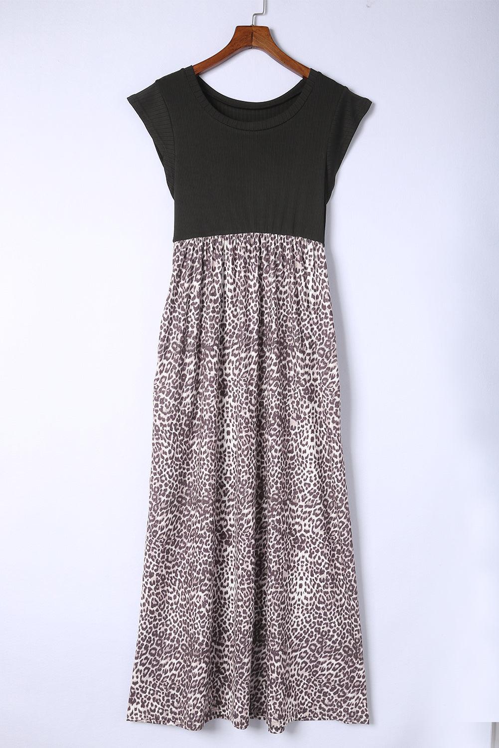 Panterprint Maxi Jurk met Zakken - Maxi Dresses - Jurkjes.co