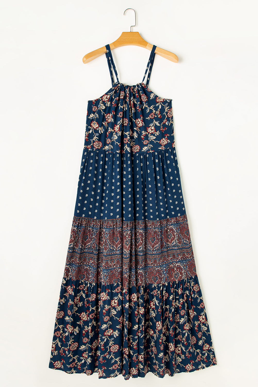 Boho Bloemenprint Mouwloze Maxi Jurk