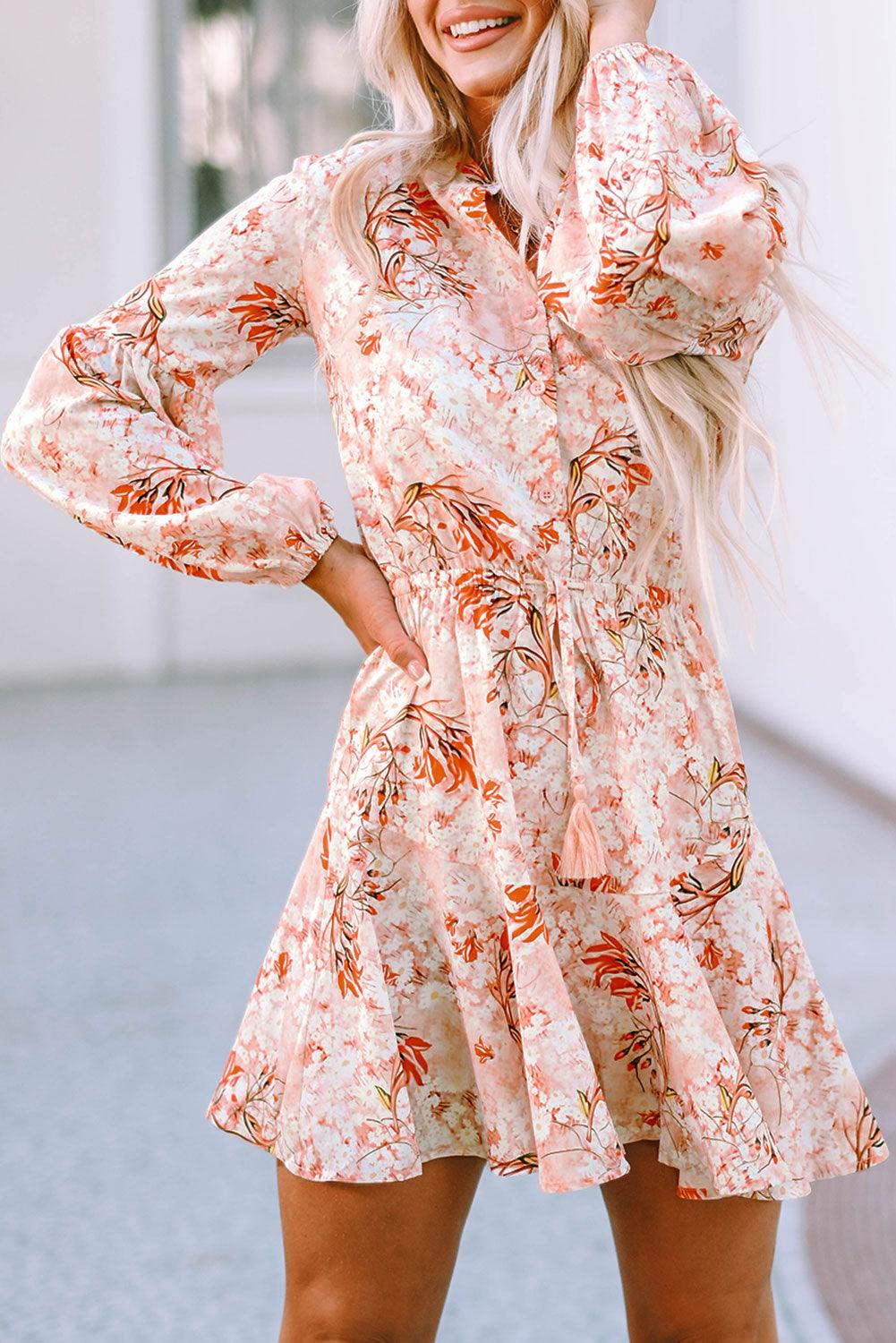 Ballonmouw Jurk met Bloemenprint - Floral Dresses - Jurkjes.co