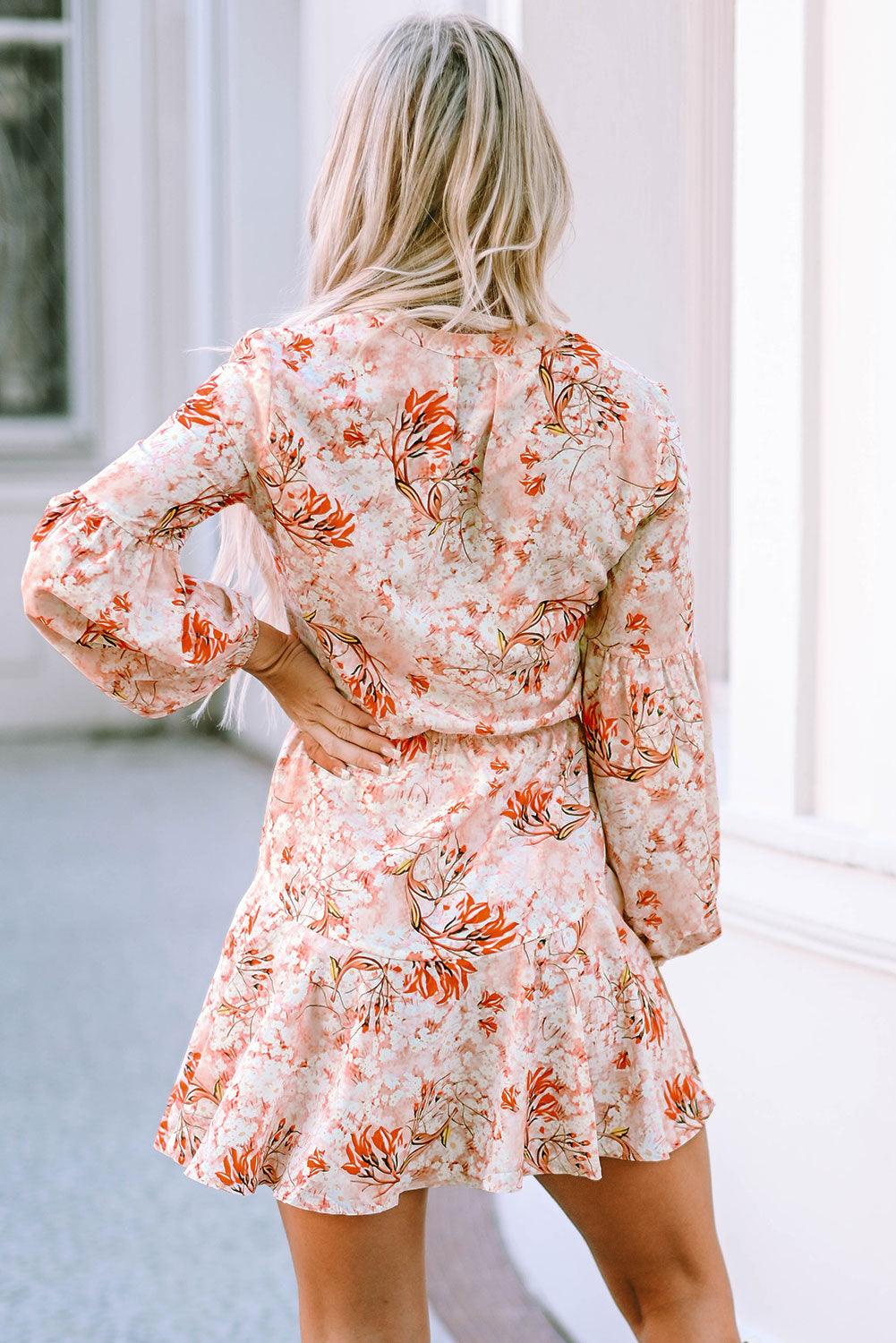 Ballonmouw Jurk met Bloemenprint - Floral Dresses - Jurkjes.co