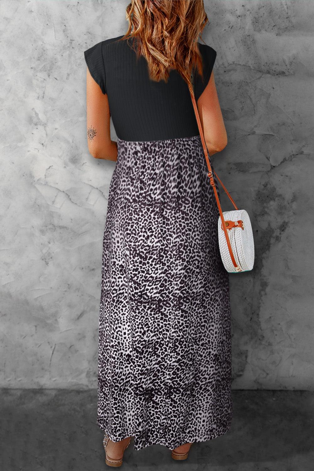 Panterprint Maxi Jurk met Zakken - Maxi Dresses - Jurkjes.co