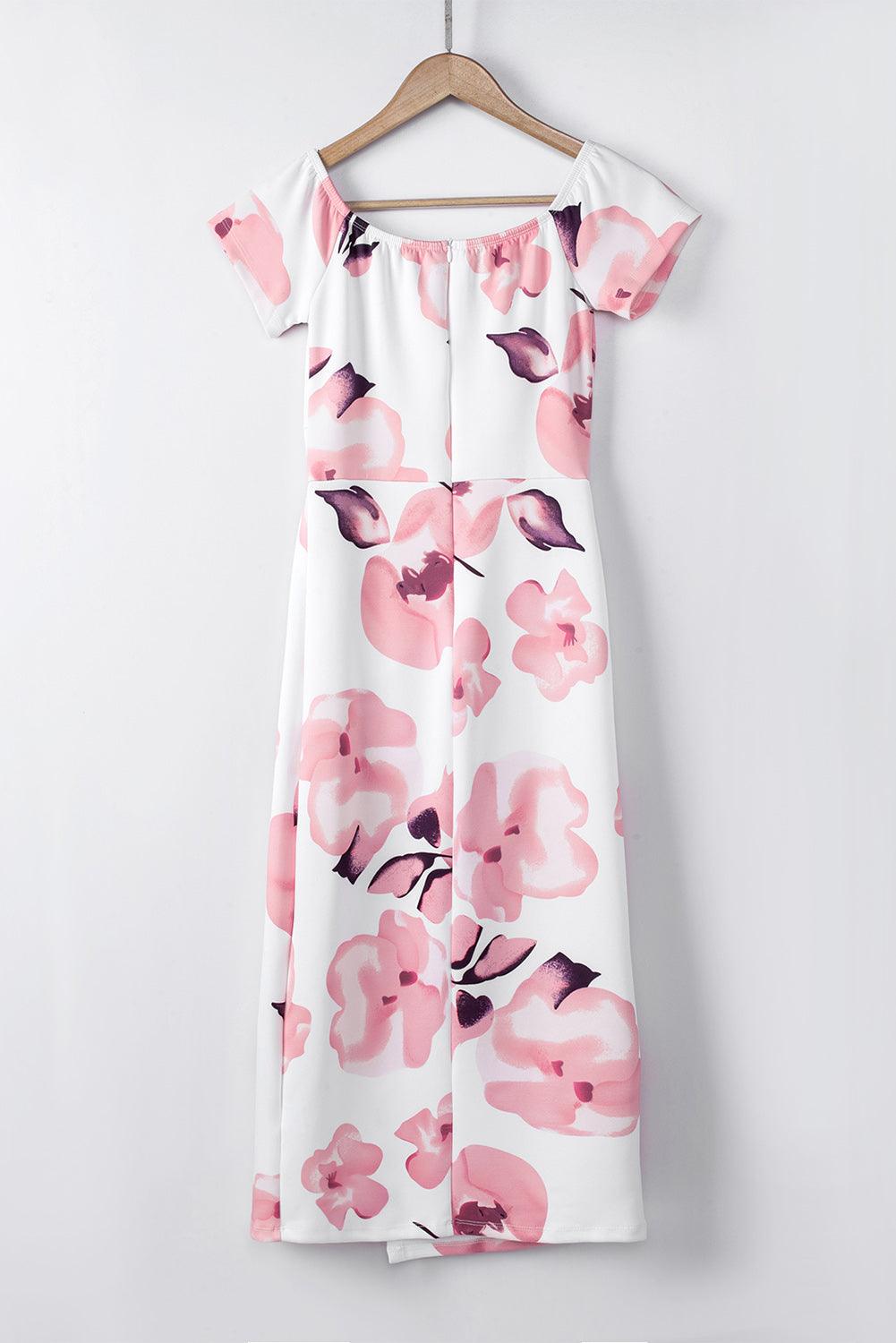 Bloemen Bodycon Midi-Jurk met Split - Midi Dresses - Jurkjes.co