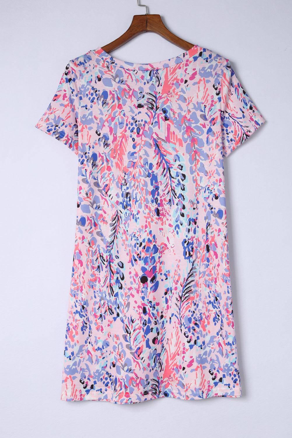 Bloemenprint Jurk met Vetersluiting - Mini Dresses - Jurkjes.co