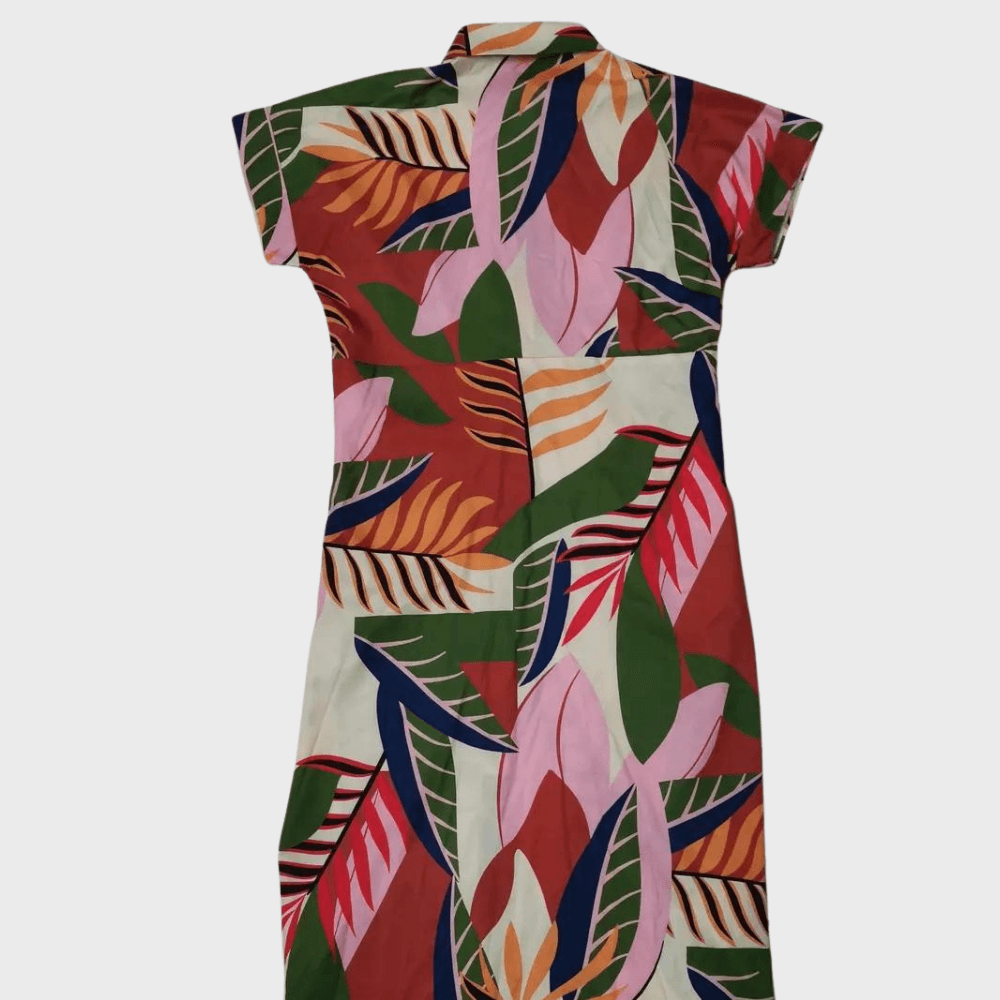 Blousejurk met Tropische Print - Dresses - Jurkjes.co