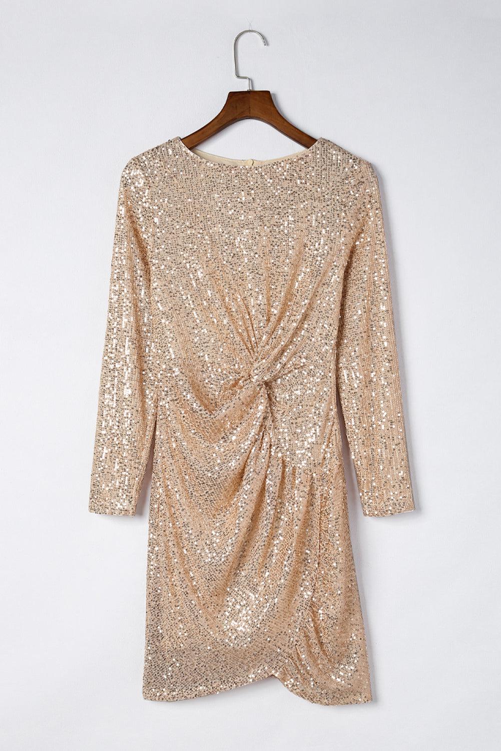 Bodycon Pailletten Jurk met Strik - Sequin Dresses - Jurkjes.co