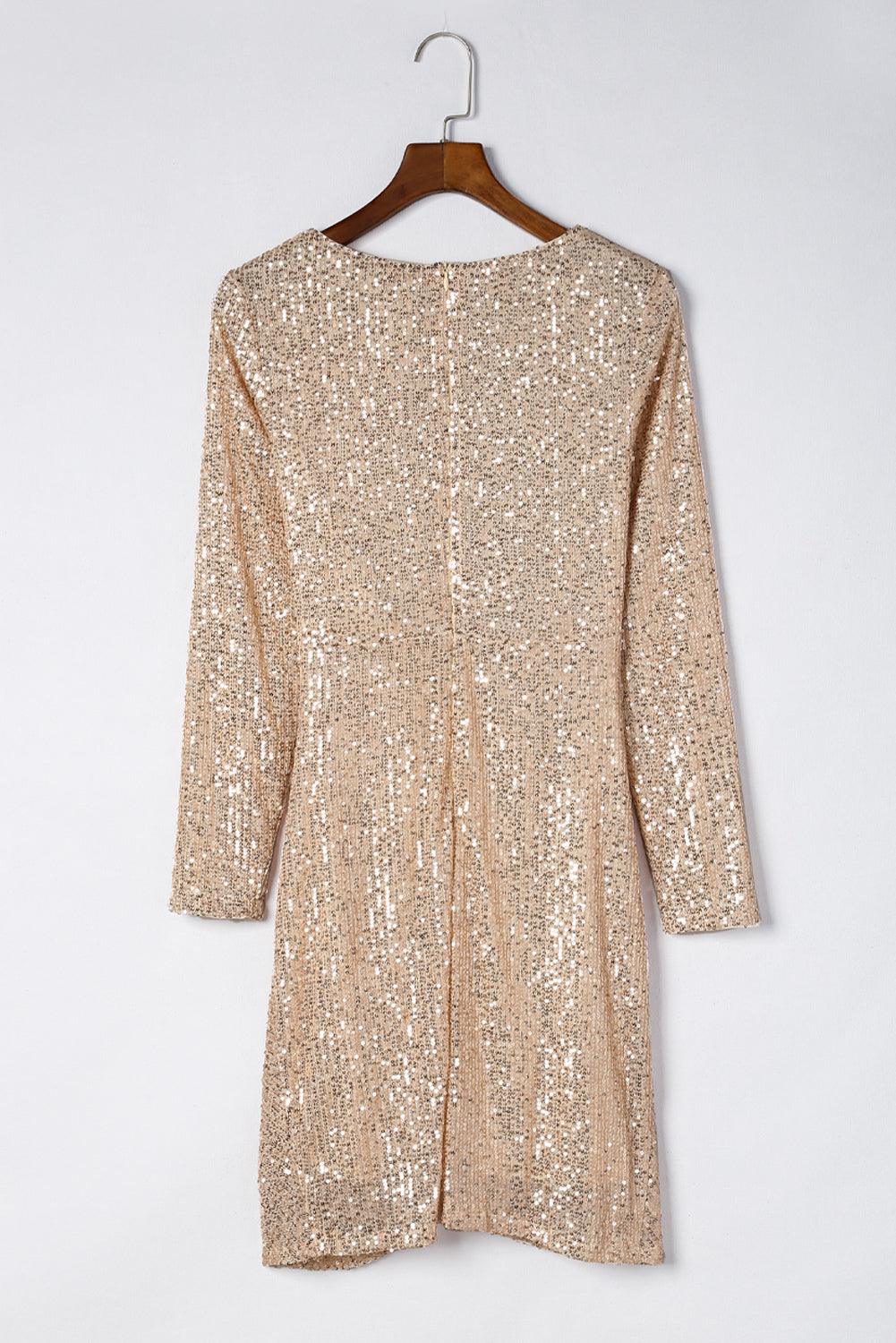 Bodycon Pailletten Jurk met Strik - Sequin Dresses - Jurkjes.co