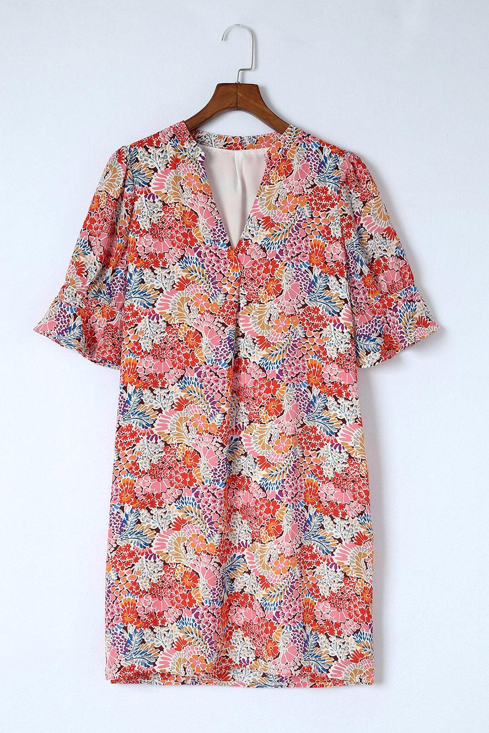 Boho Bloemenjurk met Fladdermouwen - Floral Dresses - Jurkjes.co