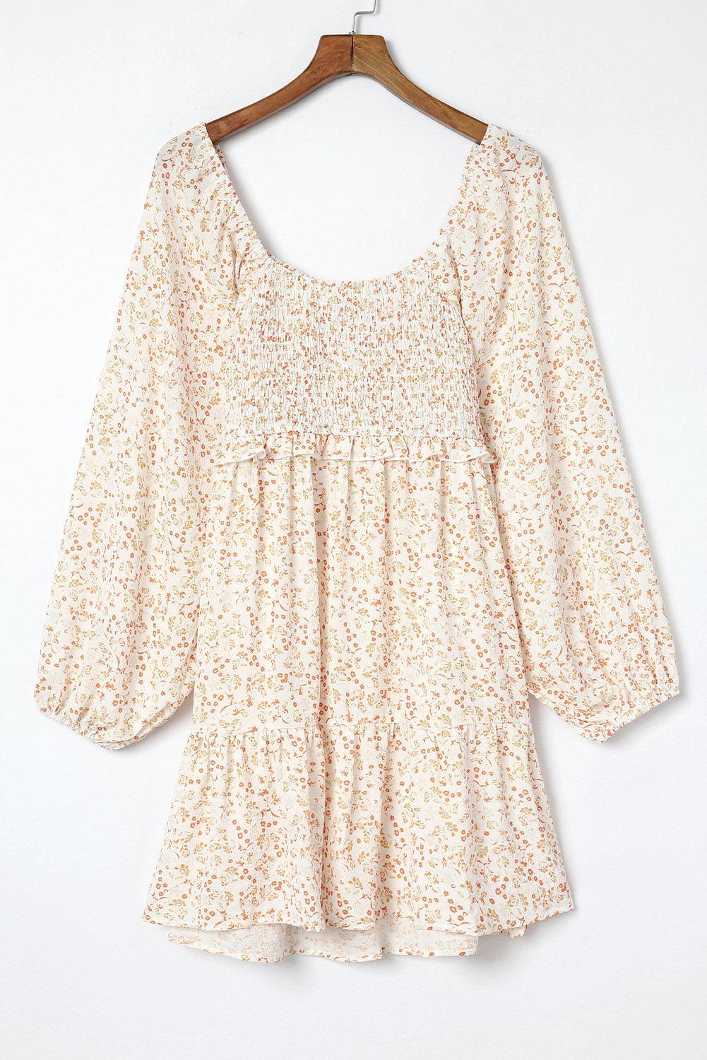 Boho Bloemenjurk met Pofmouwen - Floral Dresses - Jurkjes.co