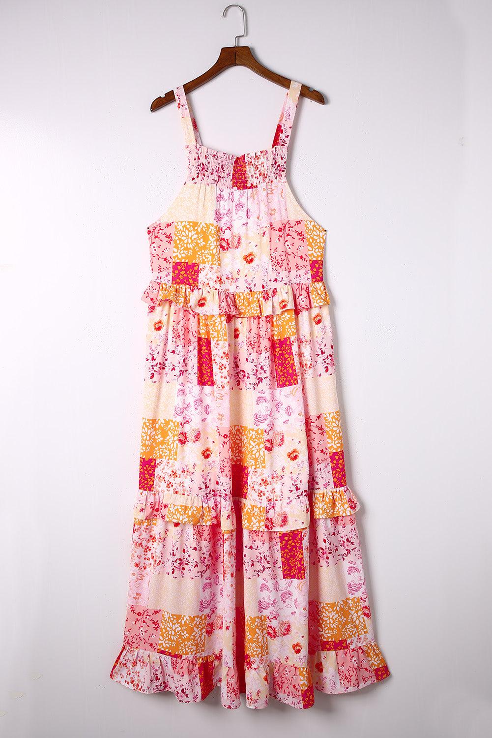 Boho Geometrische Bloemen Maxi-Jurk - Maxi Dresses - Jurkjes.co