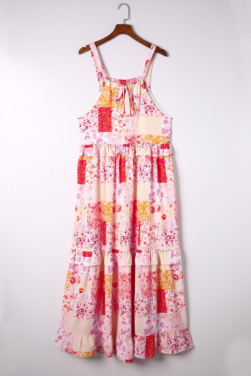 Boho Geometrische Bloemen Maxi-Jurk - Maxi Dresses - Jurkjes.co