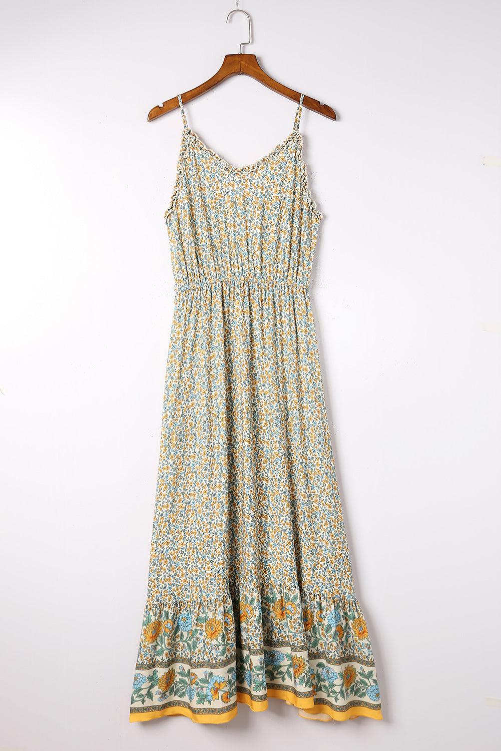 Boho Maxi Jurk met Smokwerk - Maxi Dresses - Jurkjes.co