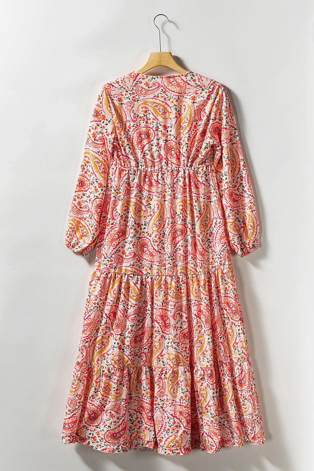 Boho Paisley Lange Jurk met Tiers - Maxi Dresses - Jurkjes.co