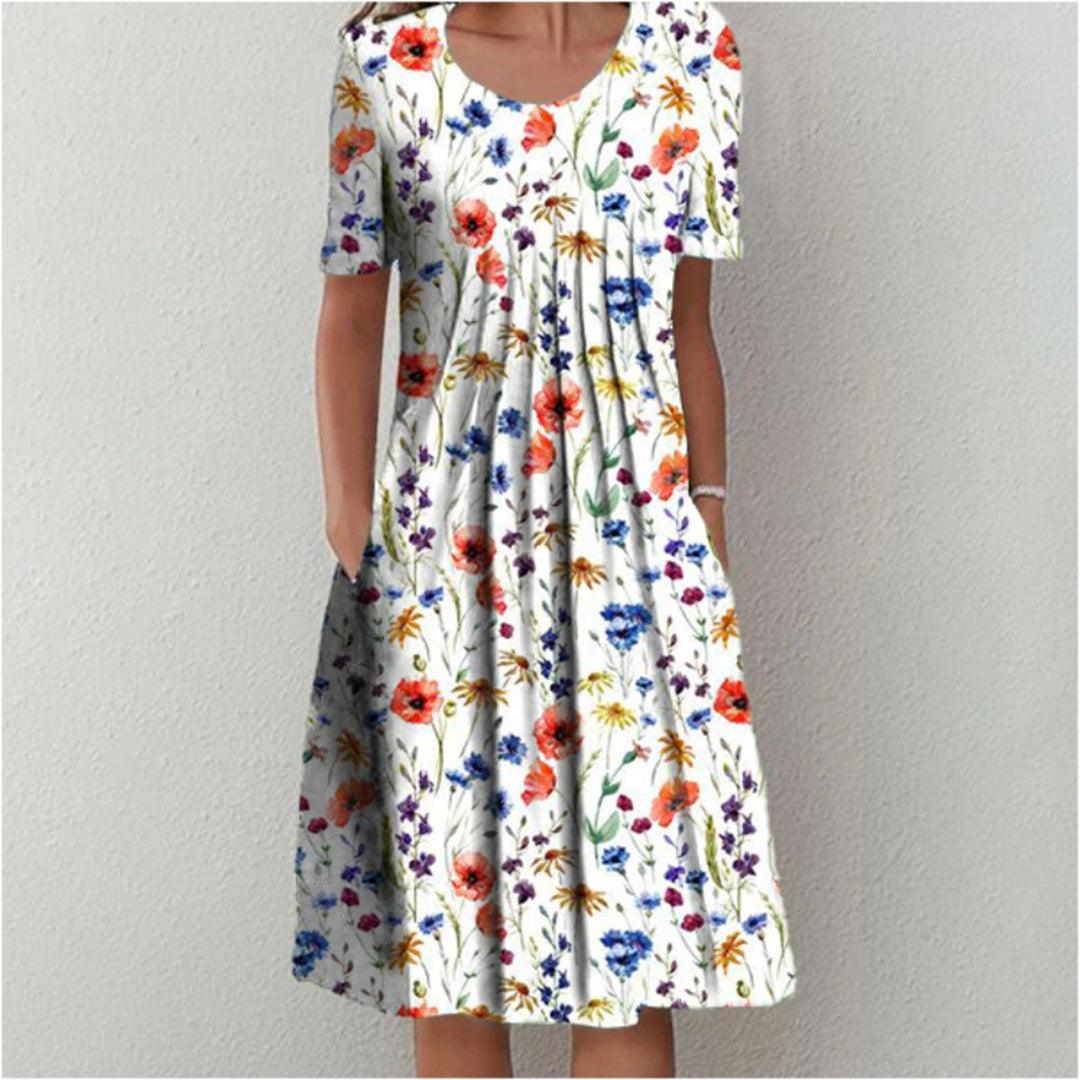 Casual Jurk met Bloemenprint - Dresses - Jurkjes.co