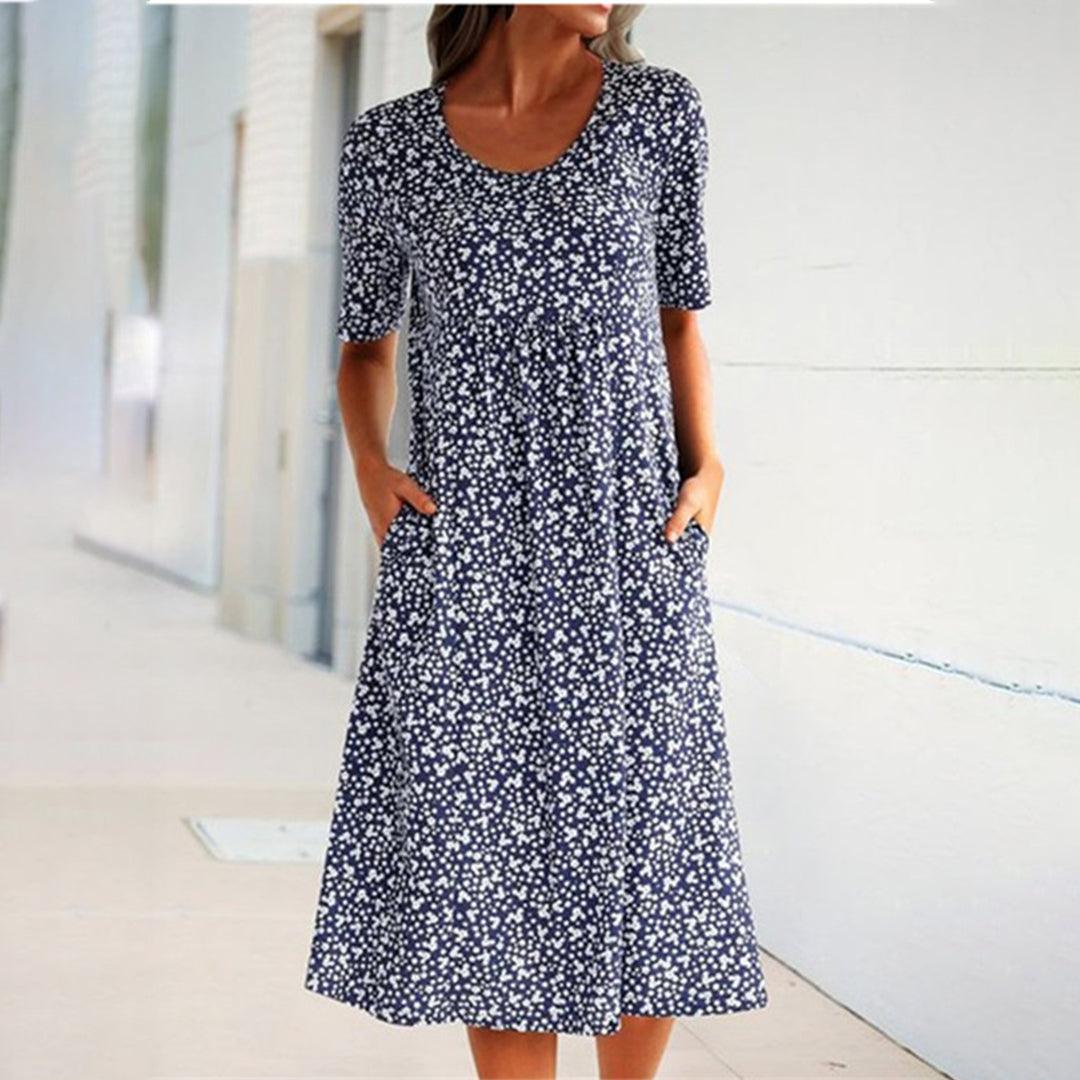 Casual Jurk met Bloemenprint - Dresses - Jurkjes.co