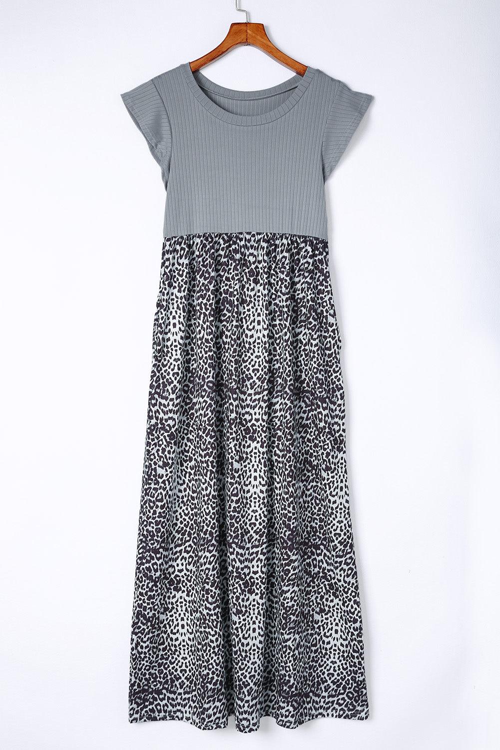 Panterprint Maxi Jurk met Zakken - Maxi Dresses - Jurkjes.co