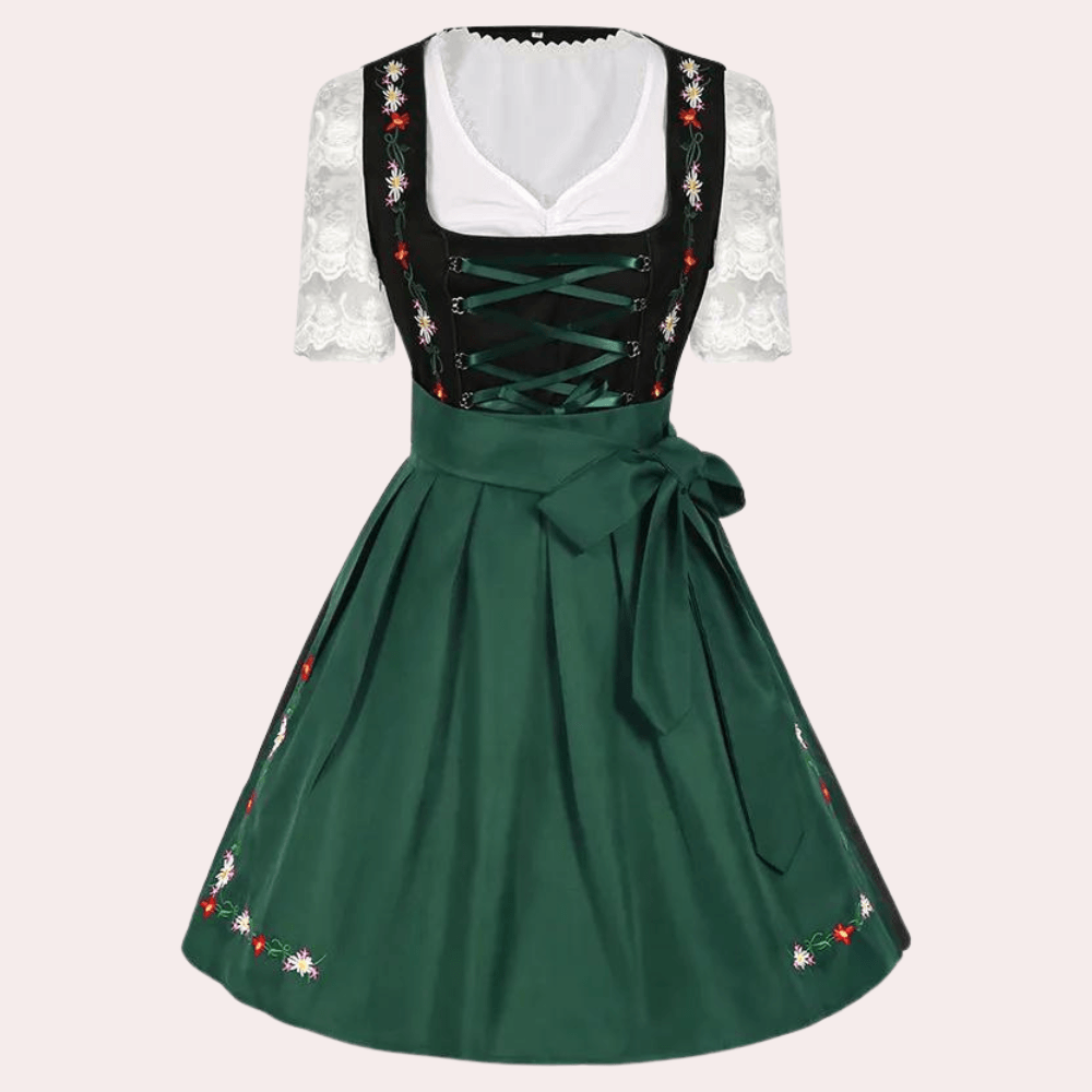 Dirndl Jurk met Bloemenborduursels - Women Summer Dress - Jurkjes.co