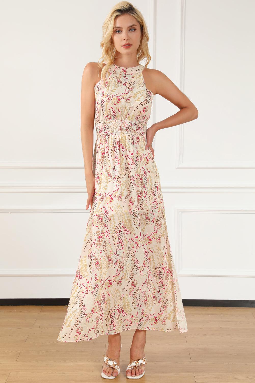 Elegant Jurk met Kruisbanden en Bloemen - Floral Dresses - Jurkjes.co