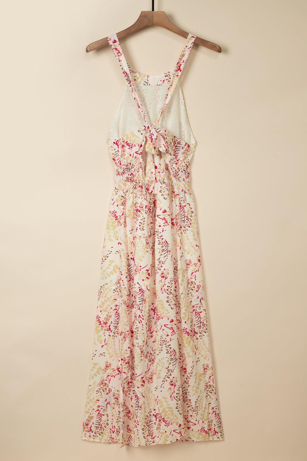 Elegant Jurk met Kruisbanden en Bloemen - Floral Dresses - Jurkjes.co