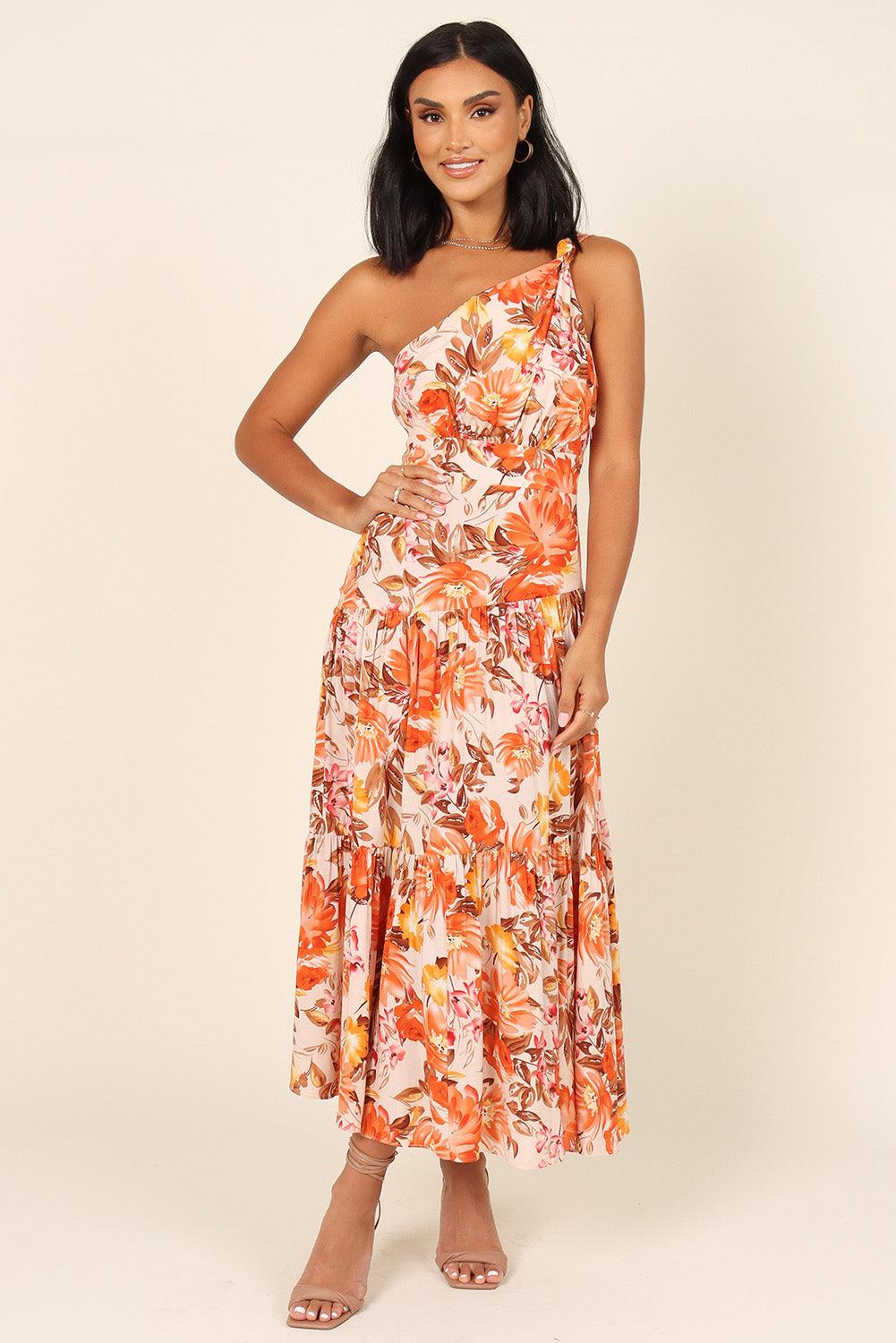 Elegante Asymmetrische Maxi-Jurk met Print - Floral Dresses - Jurkjes.co