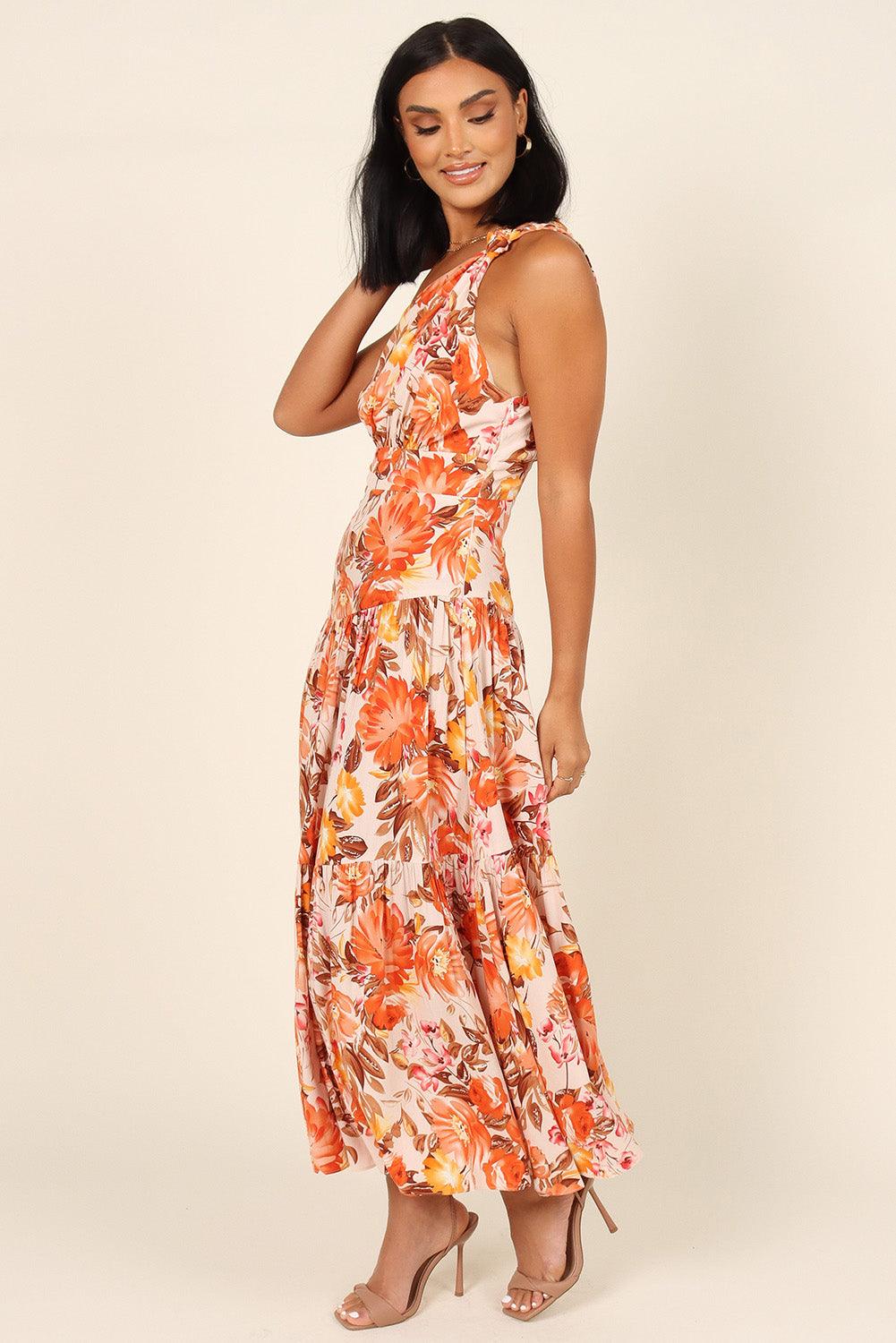 Elegante Asymmetrische Maxi-Jurk met Print - Floral Dresses - Jurkjes.co