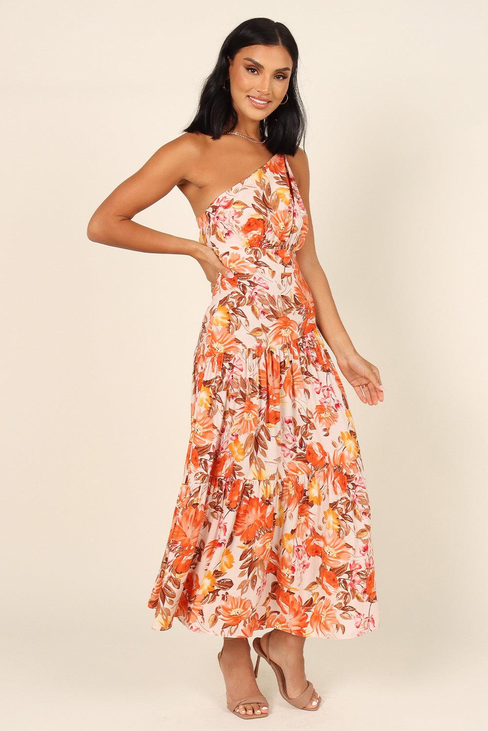 Elegante Asymmetrische Maxi-Jurk met Print - Floral Dresses - Jurkjes.co