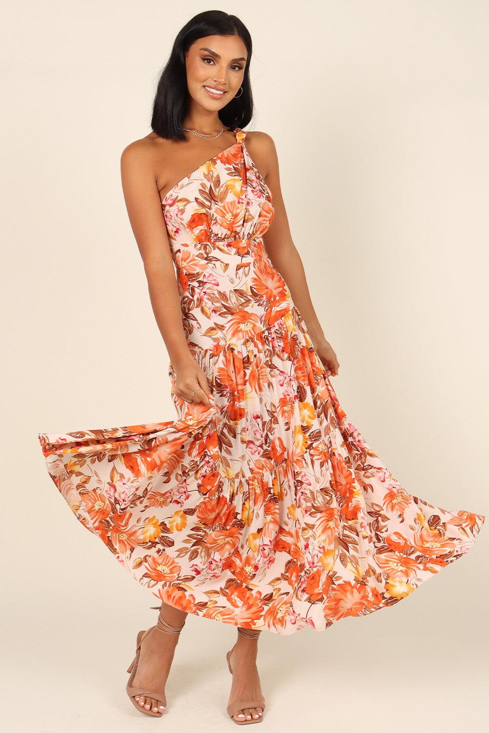 Elegante Asymmetrische Maxi-Jurk met Print - Floral Dresses - Jurkjes.co