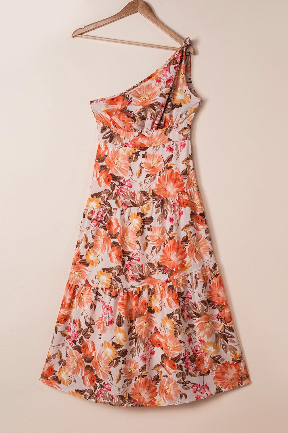 Elegante Asymmetrische Maxi-Jurk met Print - Floral Dresses - Jurkjes.co