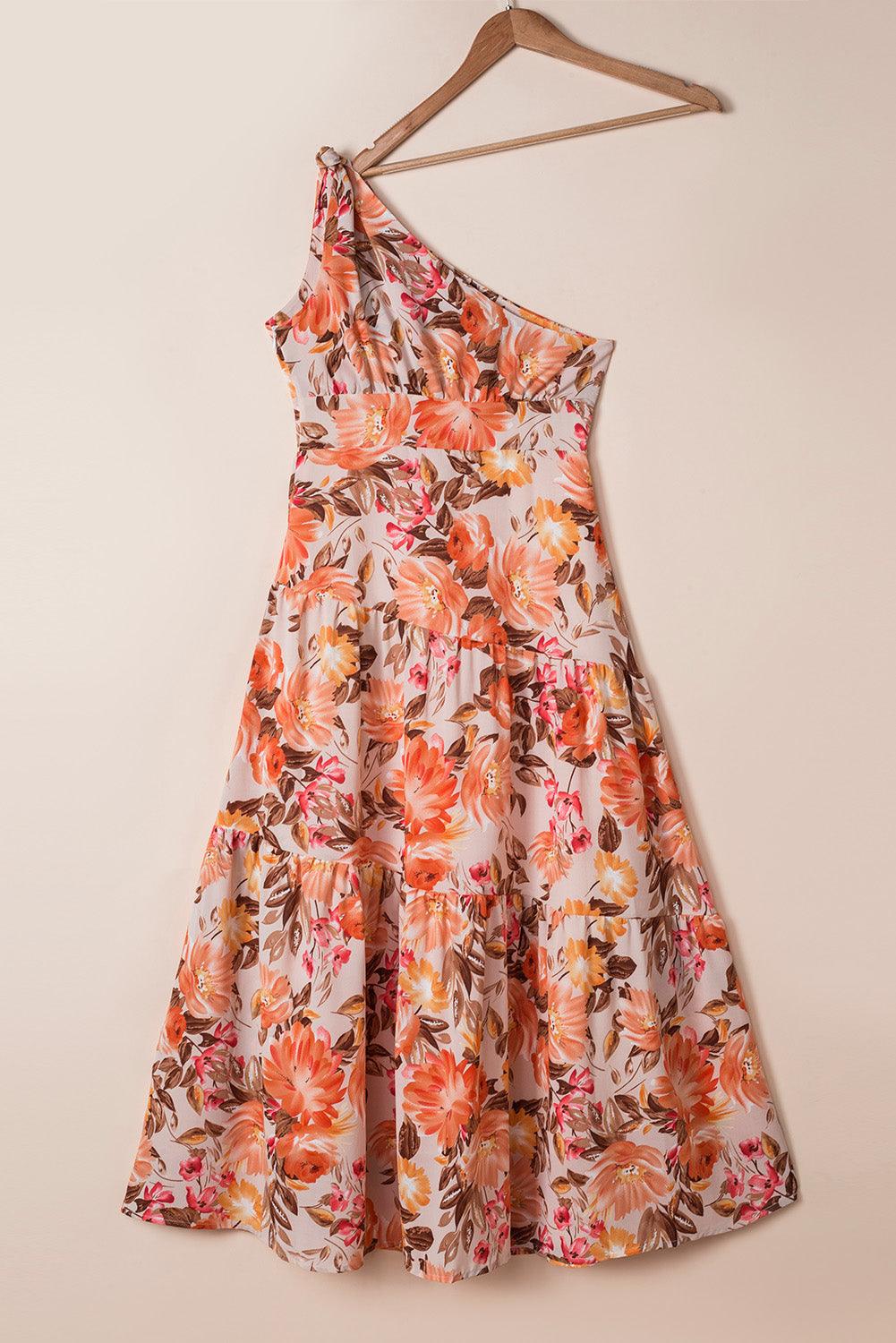 Elegante Asymmetrische Maxi-Jurk met Print - Floral Dresses - Jurkjes.co