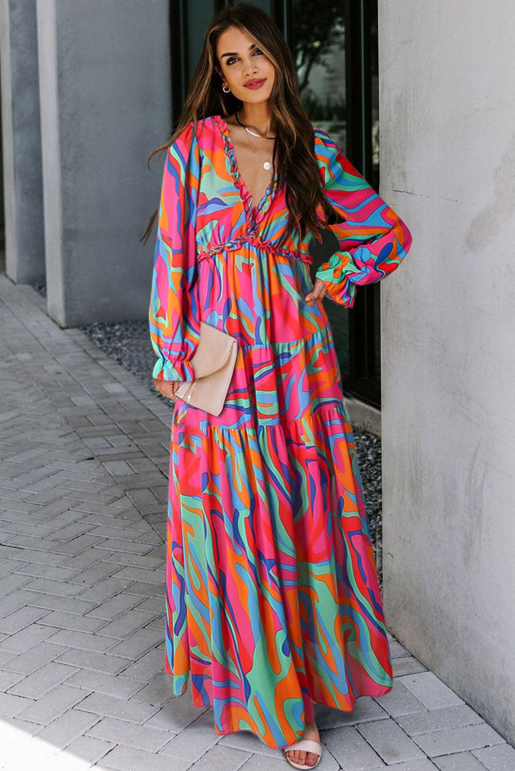 Elegante Lotus Ruche Maxi-Jurk - Maxi Dresses - Jurkjes.co