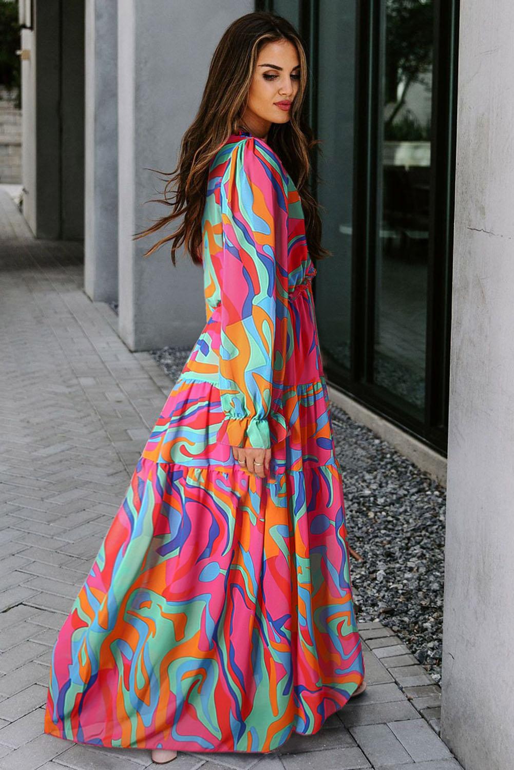 Elegante Lotus Ruche Maxi-Jurk - Maxi Dresses - Jurkjes.co