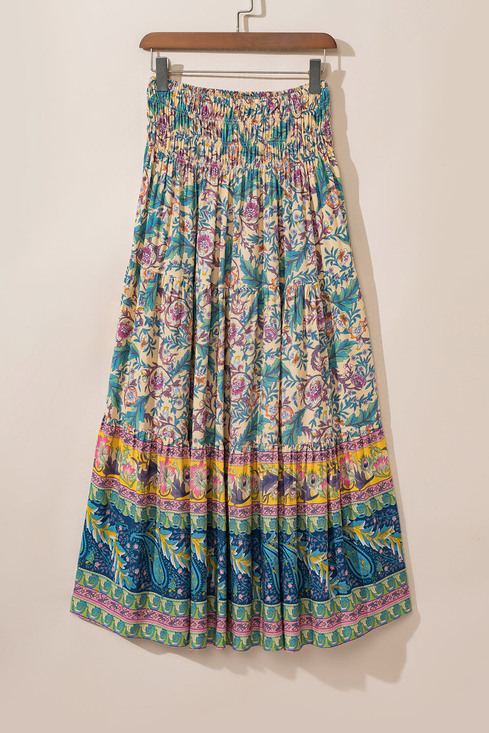 Boho Lange Rok met Bloemen en Paisley Print