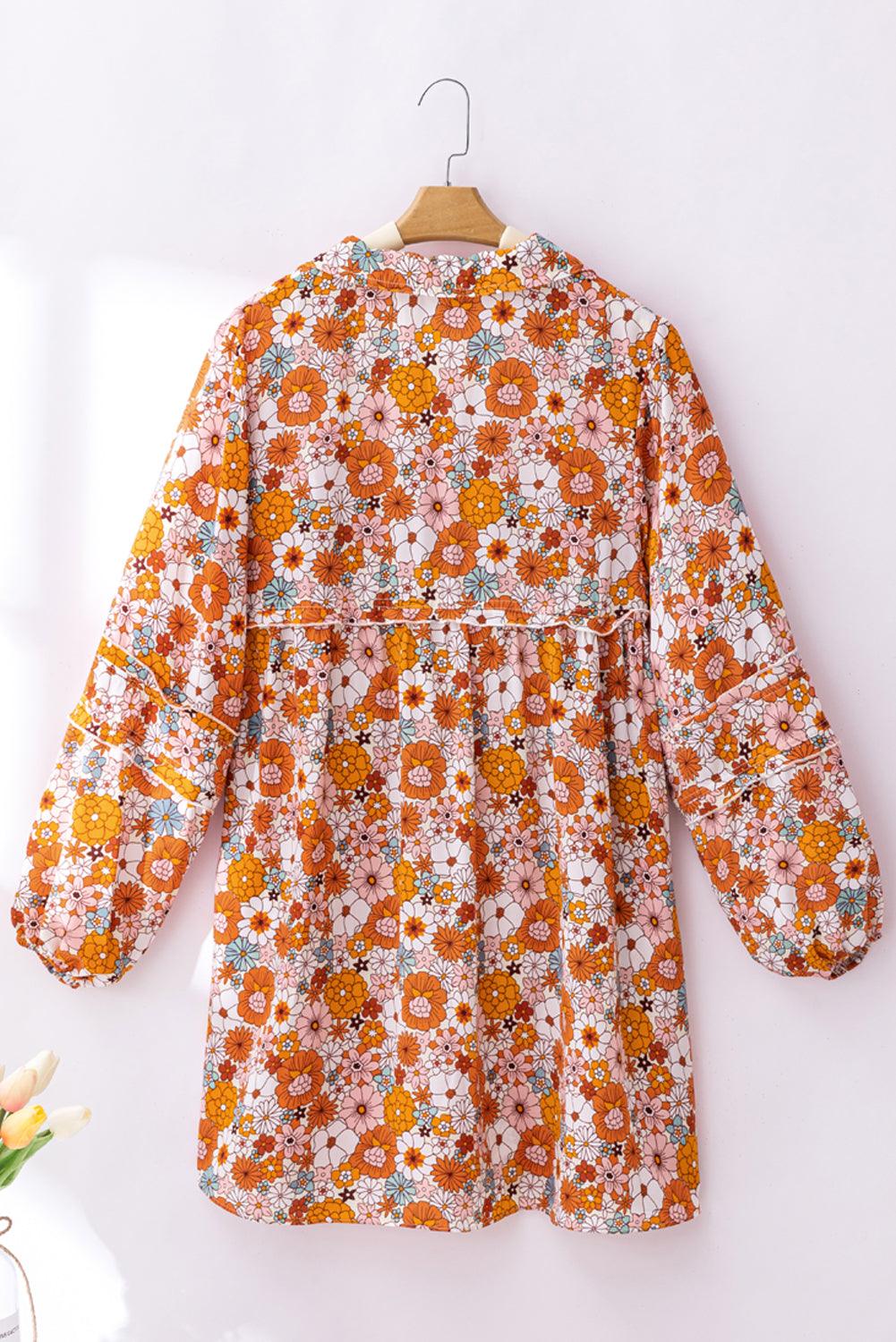 Gedessineerde Shiftjurk met Zakken - Floral Dresses - Jurkjes.co