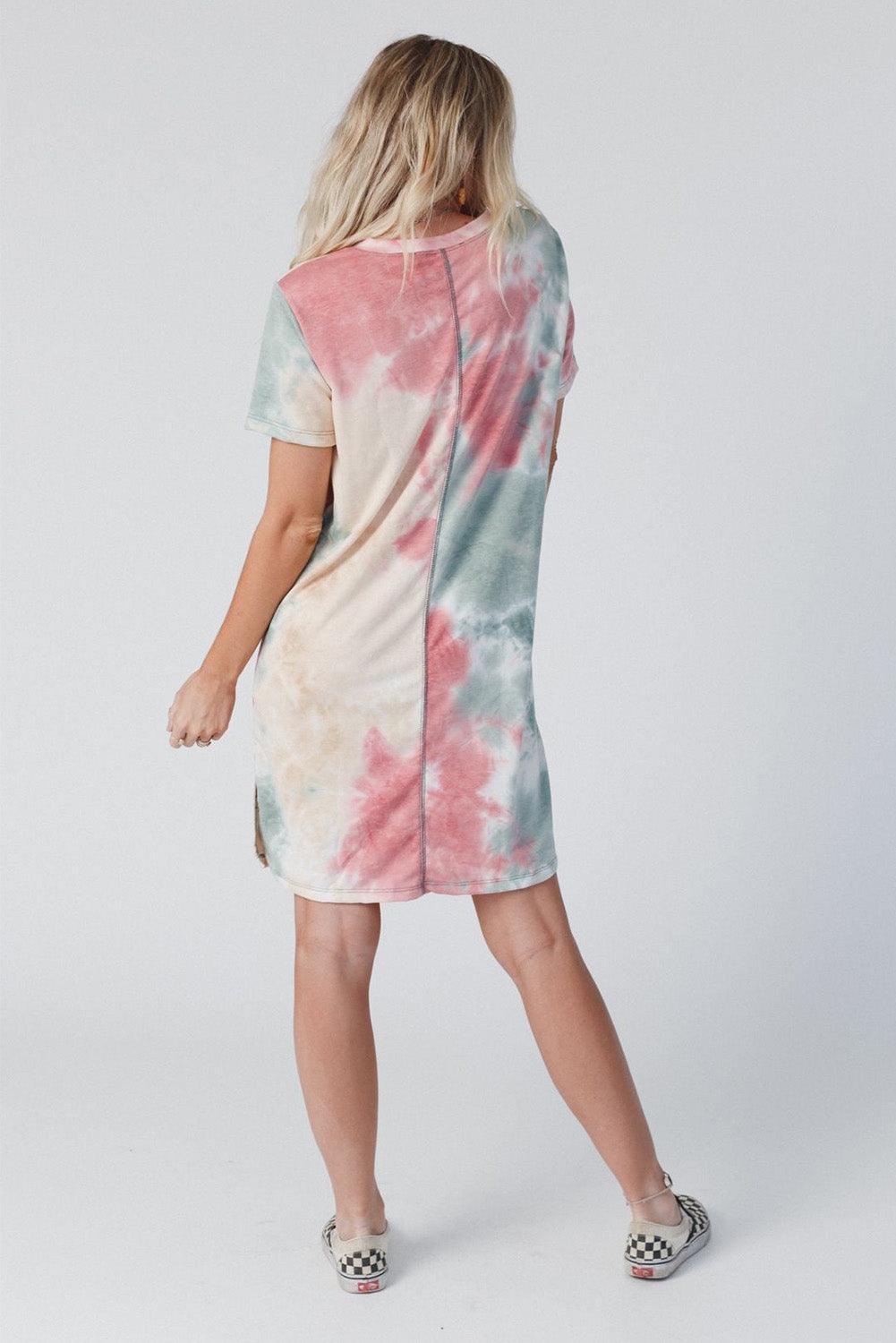 Gedrapeerde Oversized Tee-Jurk met Split - T Shirt Dresses - Jurkjes.co