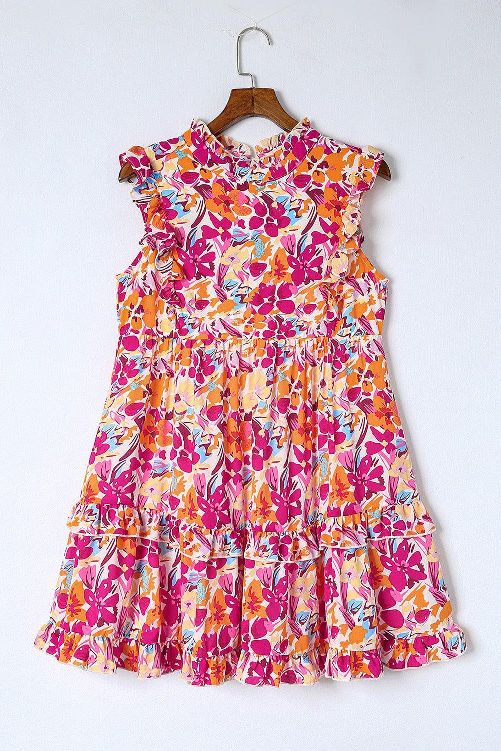 Gerafelde Bloemenjurk met Volants - Floral Dresses - Jurkjes.co