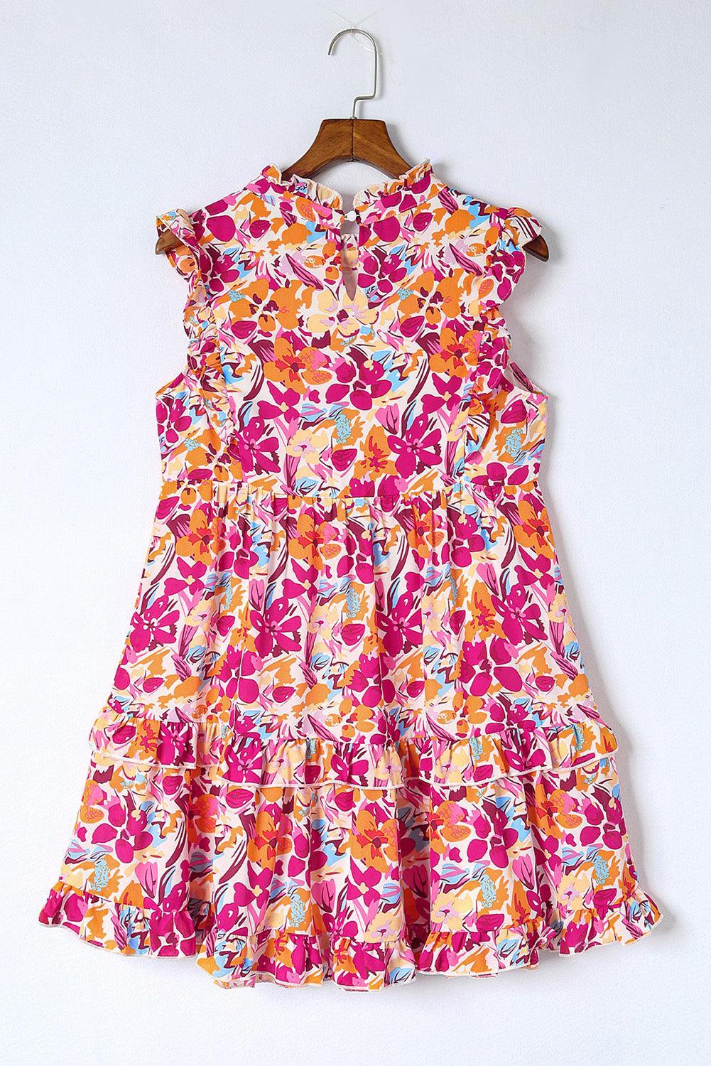 Gerafelde Bloemenjurk met Volants - Floral Dresses - Jurkjes.co