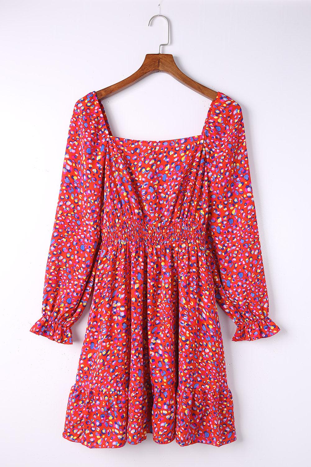 Kwadratische Hals Lente Bloemenjurk - Floral Dresses - Jurkjes.co