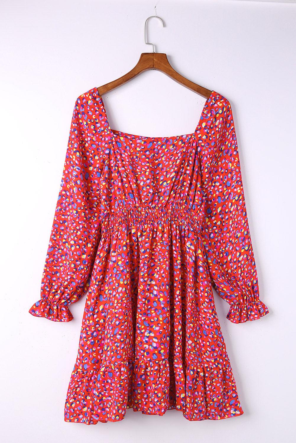 Kwadratische Hals Lente Bloemenjurk - Floral Dresses - Jurkjes.co