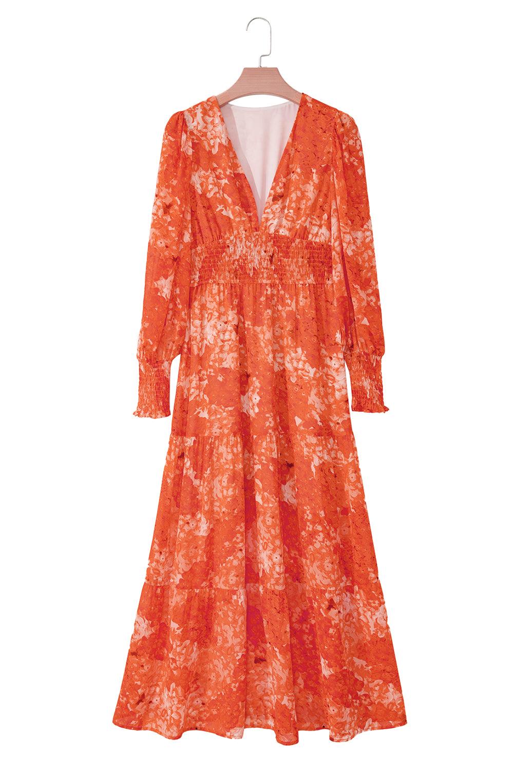 Maxi Jurk met Bloemenprint en V-hals - Maxi Dresses - Jurkjes.co