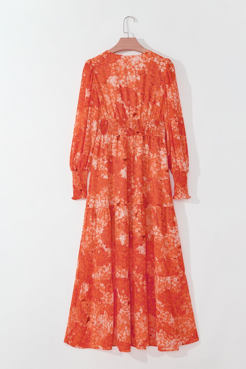 Maxi Jurk met Bloemenprint en V-hals - Maxi Dresses - Jurkjes.co