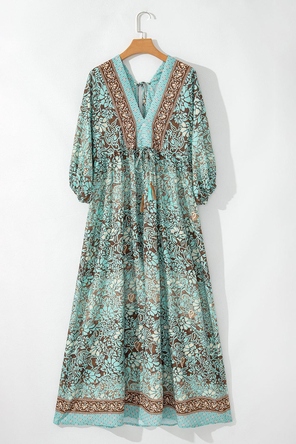 Maxi Jurk met Bohemian Bloemenprint - Floral Dresses - Jurkjes.co